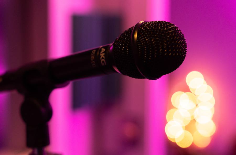 The studio microphone